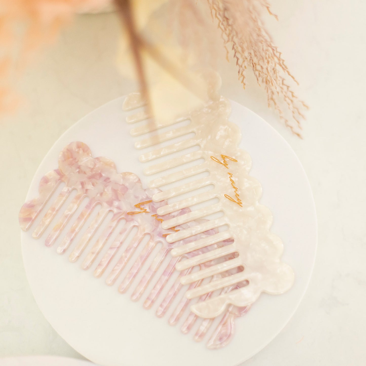 By Nancy Signature Comb - Blush Marble